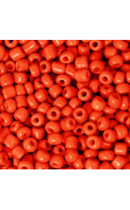 Seed beads 8/0 (3mm) Tangerine tango red